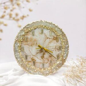 resin geode wall clock