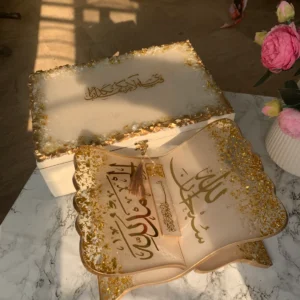 shimmer white resin rehal set